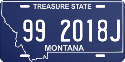 MT license plate 992018J