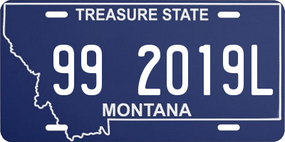 MT license plate 992019L