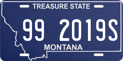 MT license plate 992019S