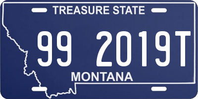 MT license plate 992019T
