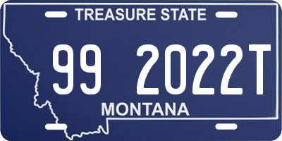 MT license plate 992022T