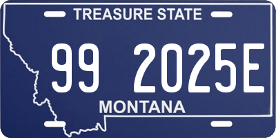 MT license plate 992025E