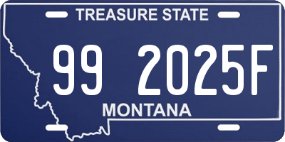 MT license plate 992025F