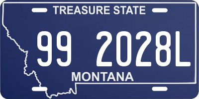 MT license plate 992028L