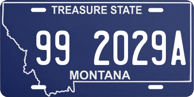 MT license plate 992029A