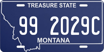 MT license plate 992029C