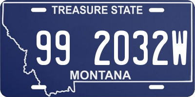 MT license plate 992032W