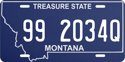 MT license plate 992034Q