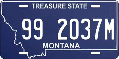 MT license plate 992037M