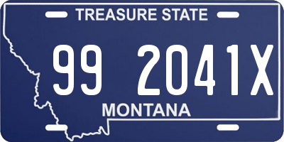 MT license plate 992041X