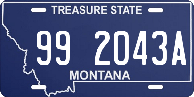 MT license plate 992043A