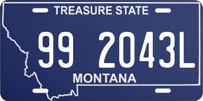 MT license plate 992043L