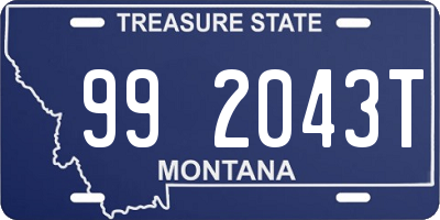 MT license plate 992043T