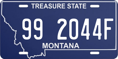 MT license plate 992044F