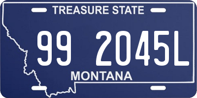 MT license plate 992045L