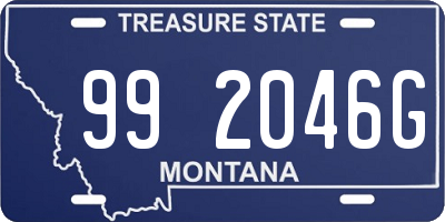 MT license plate 992046G