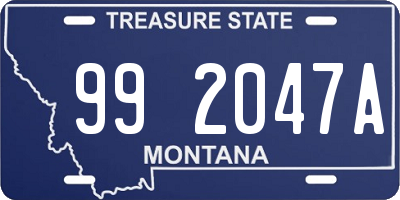 MT license plate 992047A