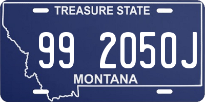 MT license plate 992050J