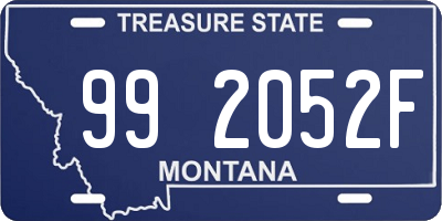 MT license plate 992052F