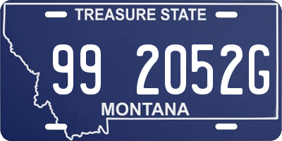 MT license plate 992052G