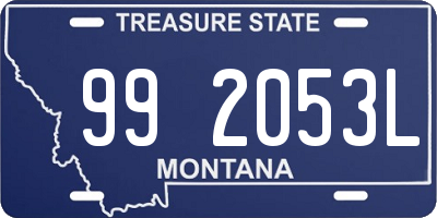 MT license plate 992053L