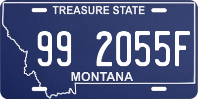 MT license plate 992055F