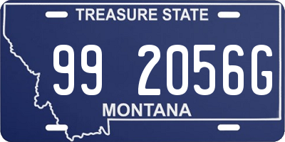 MT license plate 992056G