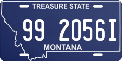 MT license plate 992056I