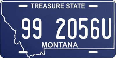 MT license plate 992056U