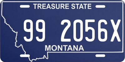 MT license plate 992056X