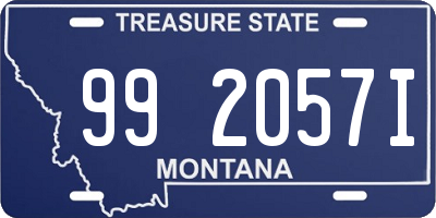 MT license plate 992057I