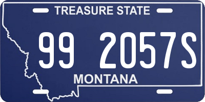 MT license plate 992057S