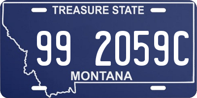 MT license plate 992059C