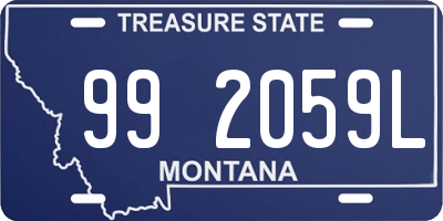 MT license plate 992059L