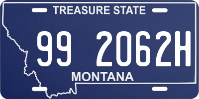 MT license plate 992062H