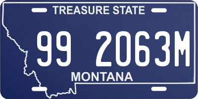 MT license plate 992063M