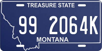 MT license plate 992064K