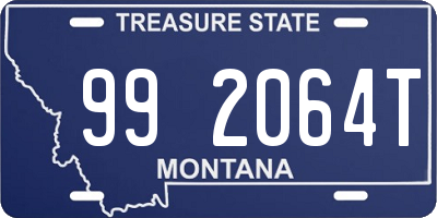 MT license plate 992064T