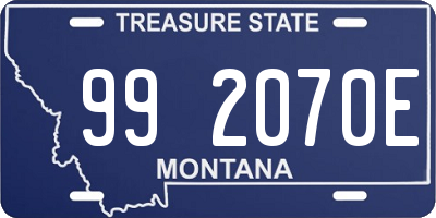 MT license plate 992070E