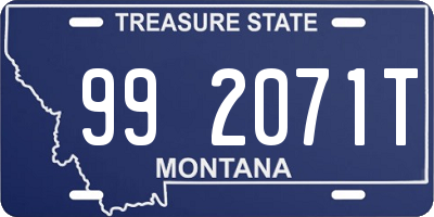 MT license plate 992071T