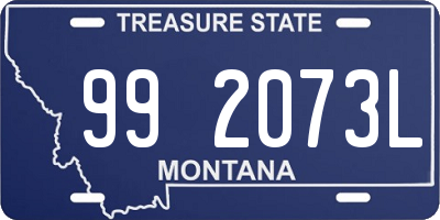 MT license plate 992073L