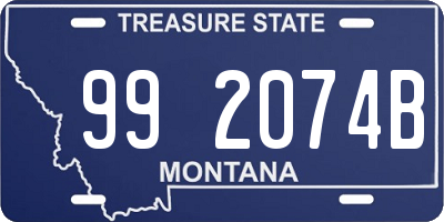 MT license plate 992074B