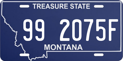 MT license plate 992075F