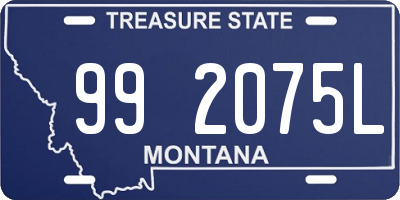 MT license plate 992075L