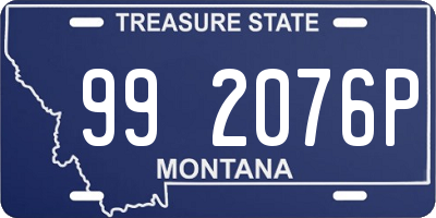 MT license plate 992076P