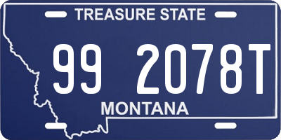 MT license plate 992078T