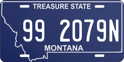 MT license plate 992079N