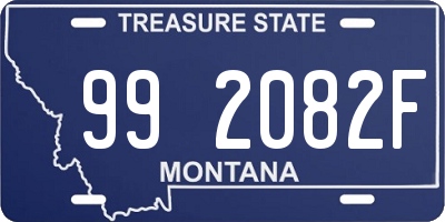 MT license plate 992082F