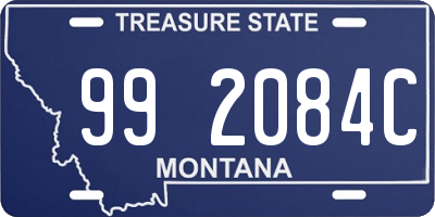 MT license plate 992084C
