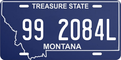 MT license plate 992084L